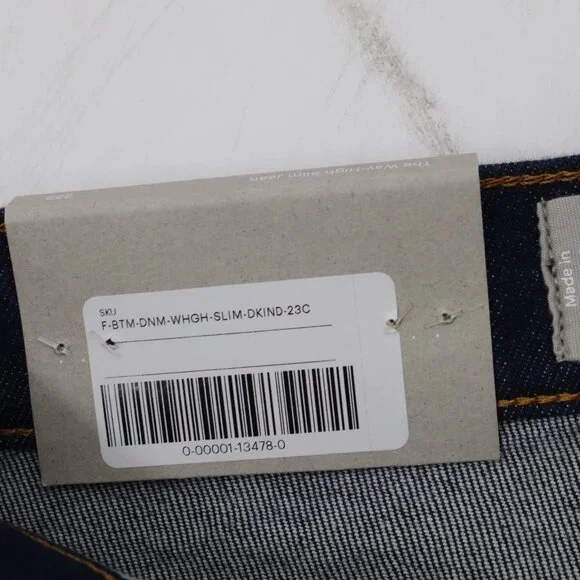 NWT everlane Jeans Women's 23S The Way High Slim Denim Organic Cotton Blend - Picture 12 of 14
